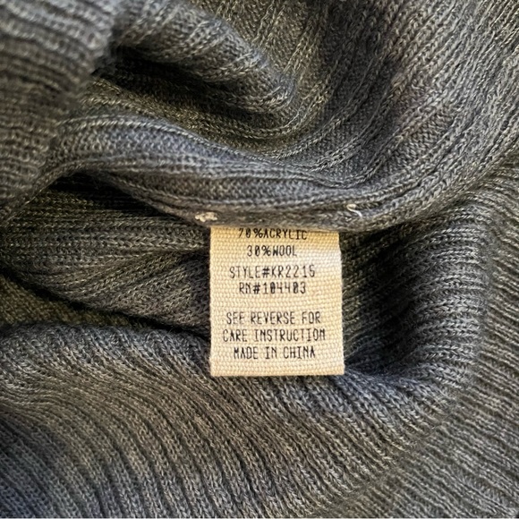 Moon River Sleeveless Mock Neck Sweater Tunic Charcoal Small - Picture 8 of 9